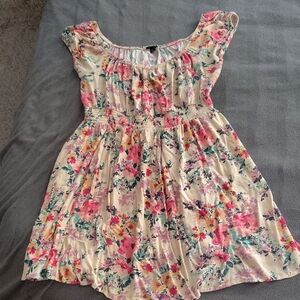 Torrid Floral Pink and Cream Kids Dress